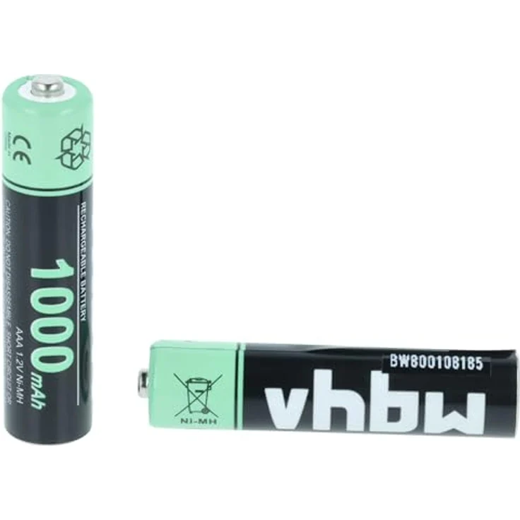 vhbw Akkus AAA, 2 Stück kompatibel mit Siemens Gigaset S820H, S850, S850A Go, S850HX - 1000 mAh, 1,2 V, NiMH – Bild 3