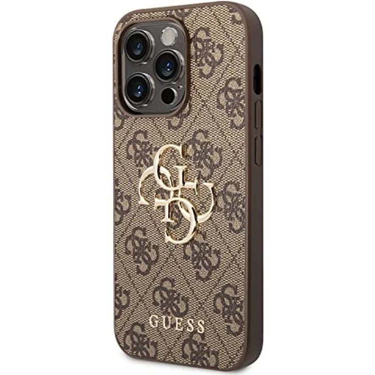 CG MOBILE Guess Handyhülle – iPhone 15 Pro Max Handyhülle in Braun 4G Big Metal Logo Logo Anti-Kratzer, langlebig, Hartschale mit zugänglichen Anschlüssen – Bild 2