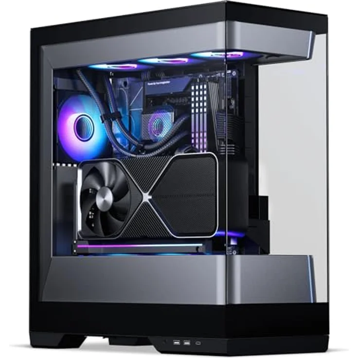 Phanteks Evolv S2 Midi-Tower, E-ATX Gehäuse mit RGB-Beleuchtung und Tempered Glass - schwarz – Bild 4
