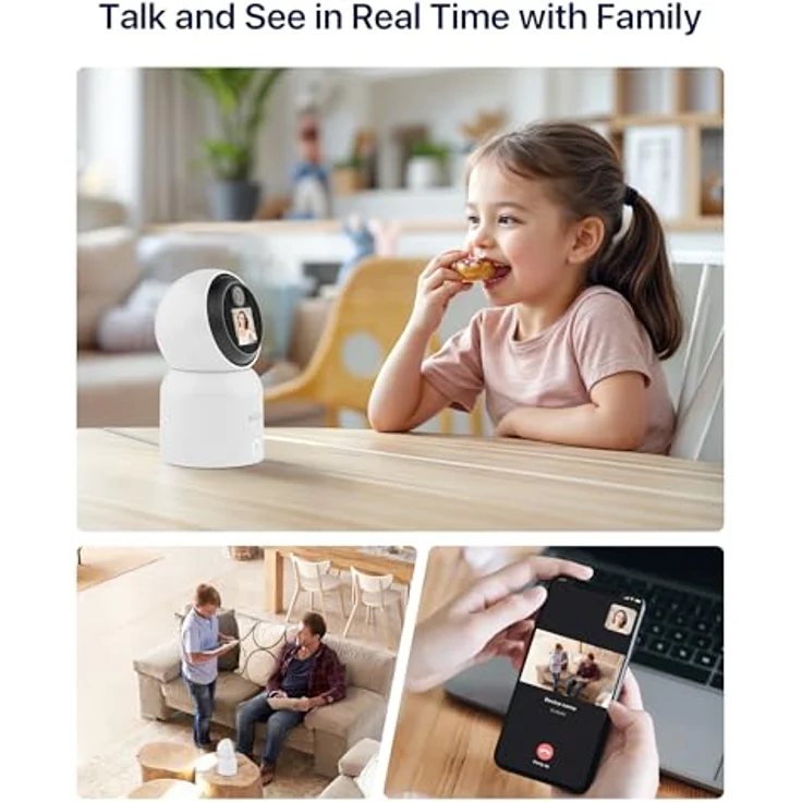 ZOSI 4K WLAN Überwachungskamera C519M mit 1,44" Monitor, 8MP Innen Kamera 360° schwenkbar, AI Personenerkennung, 2-Wege-Videoanruf, 2,4/5GHz WiFi – Bild 5