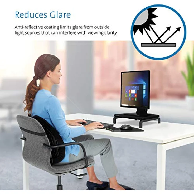 Kensington Blickschutzfilter für Monitore 22 Zoll, 16:10, DSGVO-konform, mit Blaulichtfilter und Blendschutz, inkl. Reinigungstuch, 626483 – Bild 4