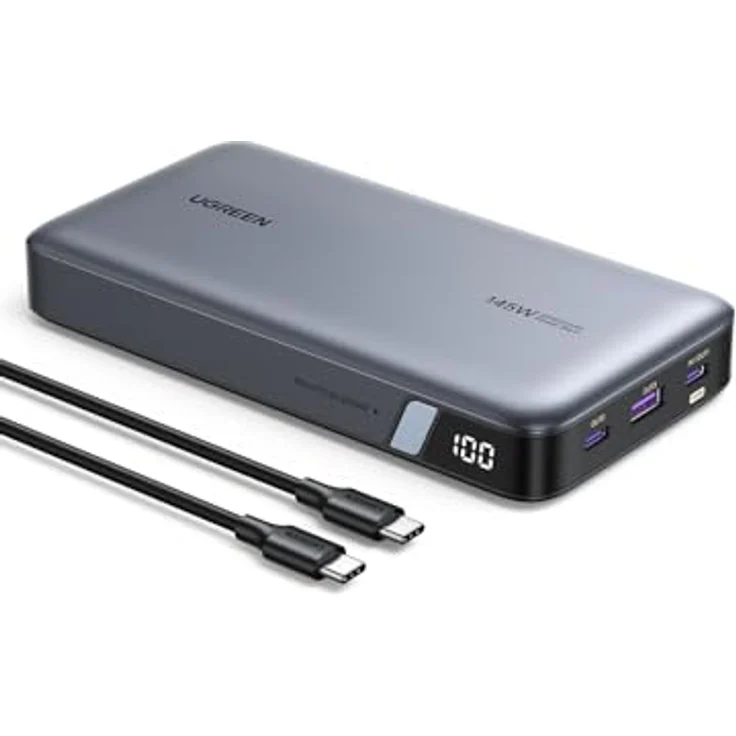UGREEN Nexode 140W Power Bank 145W Max 25000mAh externer Akku mit 3 Anschlüsse USB C Powerbank mit Digitales Display, kompatibel mit MacBook Pro/Air, iPhone 15 Pro Max/Pro/15, Galaxy S23 Ultra, Dell – Bild 1