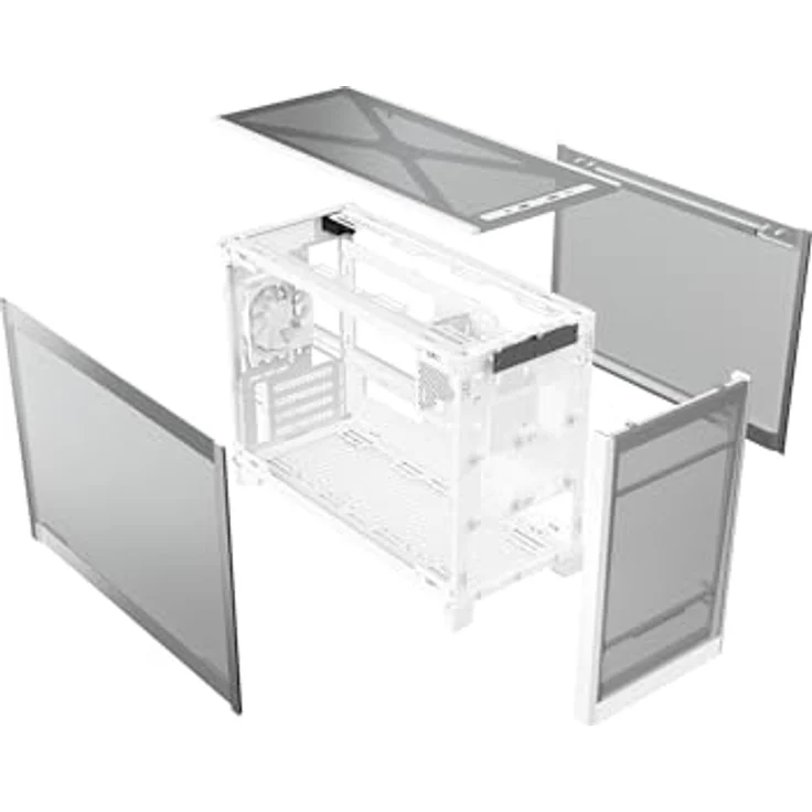 MONTECH PC-Gehäuse Montech TEN White, Tower-Gehäuse mit modularer Bauweise und exzellentem Airflow, Micro-ATX und Mini-ITX Unterstützung – Bild 28