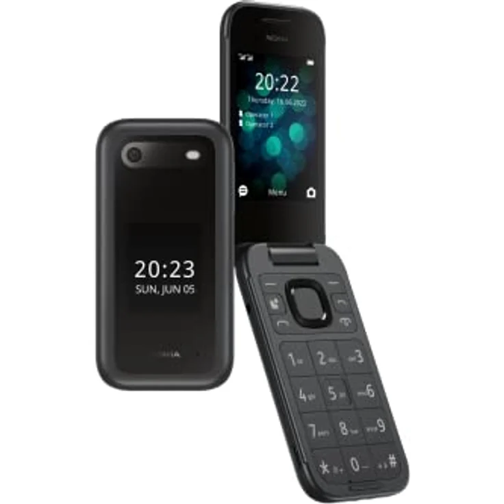 Nokia 2660 Flip, Seniorenhandy mit 2,8-Zoll-Display, großen Tasten und Notfall-Taste - Schwarz – Bild 1