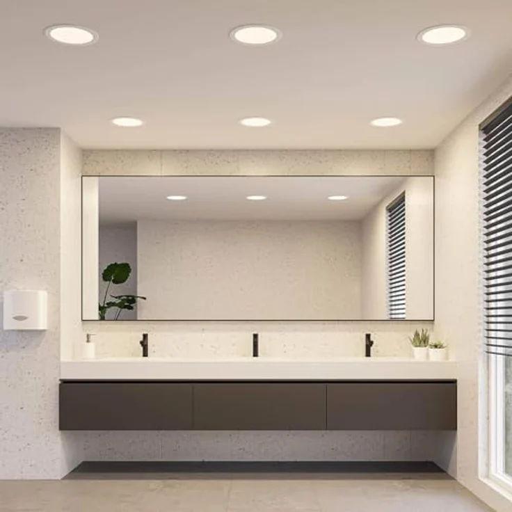 PRIOS LED 'Cadance' (Modern) in Weiß aus Aluminium für Badezimmer, 1-flammige Badezimmerleuchte mit inkludiertem Leuchtmittel – Bild 3