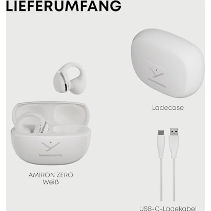 BEYERDYNAMIC Amiron Zero, Open-ear Bluetooth Kopfhörer in Weiß mit IP54 Spritzwasserschutz und bis zu 20 Stunden Akkulaufzeit – Bild 7
