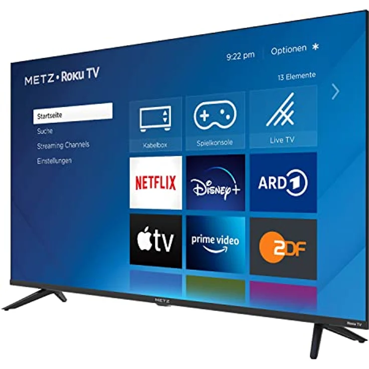 METZ Blue Roku TV I FHD Smart TV I 40 Zoll I 100 cm I Fernseher mit Triple Tuner I TV mit WLAN I LAN I HDMI I USB I HDTV I Netflix I Prime I Disney + I Apple TV+ | 40MTD3011Z – Bild 3