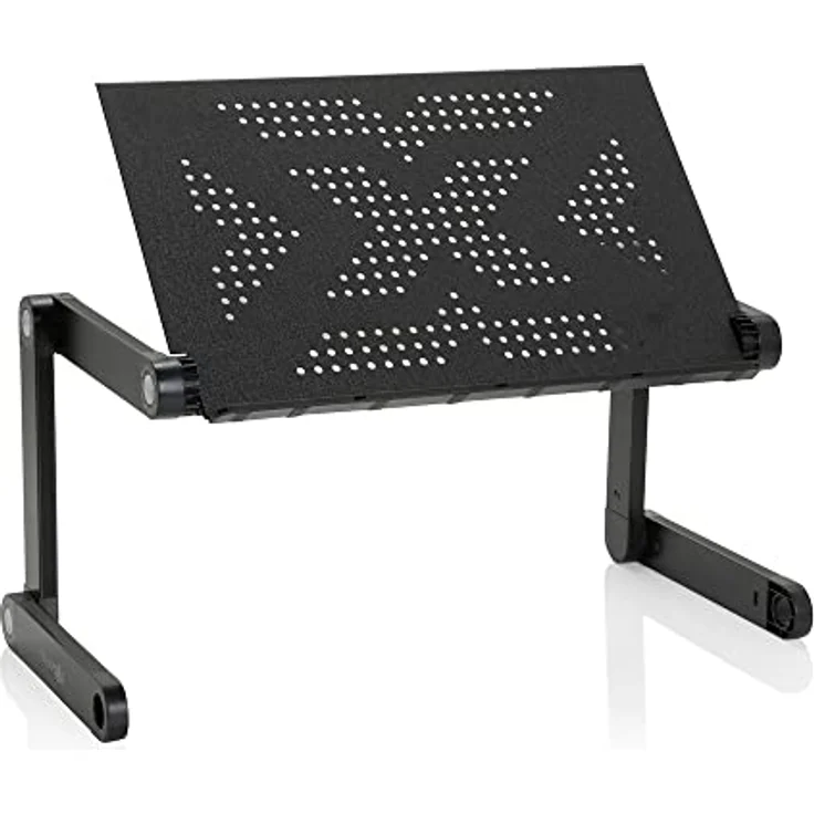 hjh OFFICE 802117 Laptop Ständer VM-SA II Aluminium 360° klappbar, ergonomisch, silber – Bild 4