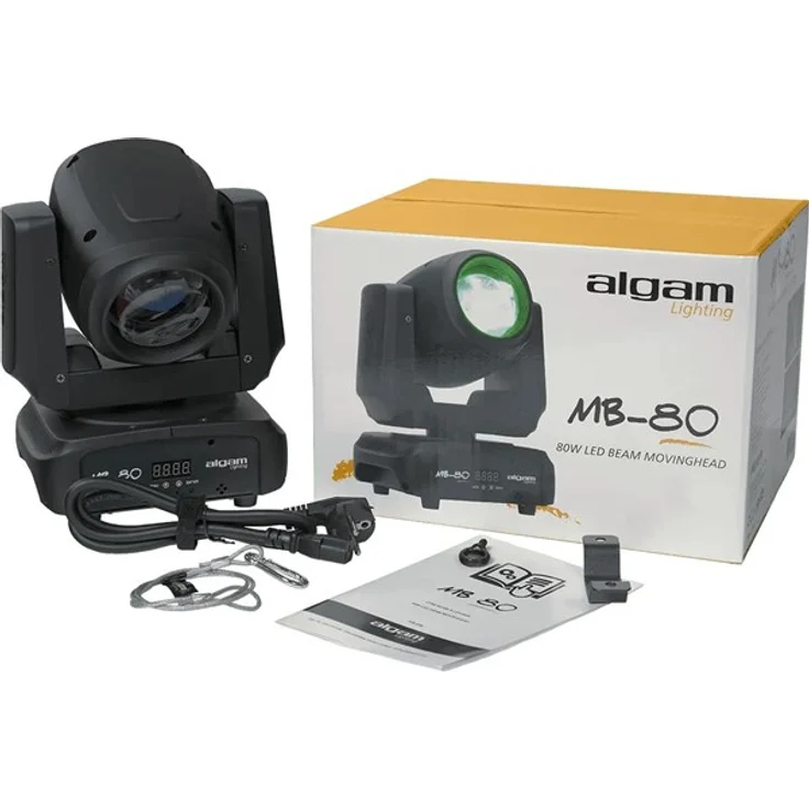 Algam Lighting 80W LED Beam Moving Head, 540° PAN/230° TILT, 12 Gobos, 8 Farben, DMX steuerbar – Bild 6