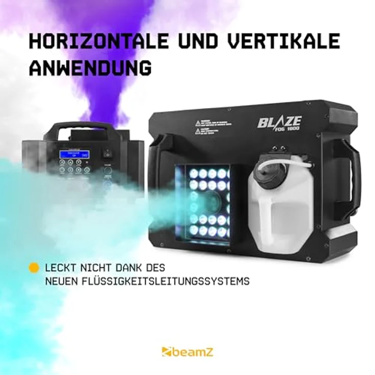 BeamZ Blaze1800, Nebelmaschine mit 1800 W, 24x 4-W-4-in-1-LEDs, RGBA-Farbmischung und LCD-Display – Bild 4