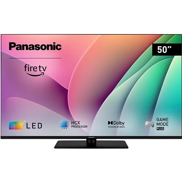 Panasonic TV-50W80AEZ, W80 Serie 50 Zoll 4K Ultra HD LED Smart TV, 2024, Fire TV, Dolby Vision & Atmos, Game Mode Plus, Alexa Sprachsteuerung, Airplay, Schwarz – Bild 1