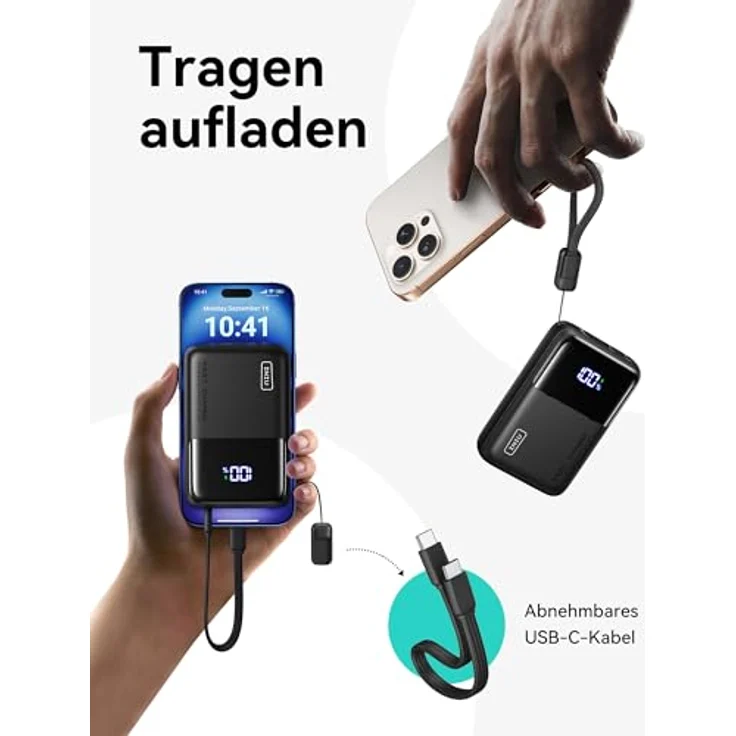 INIU Power Bank 20000mAh, 65W Schnellladegerät mit USB-C Input&Output, kompakt für iPhone, MacBook, Redmi, und mehr – Bild 5
