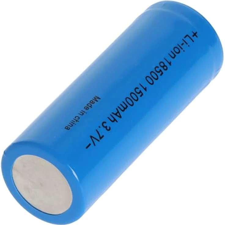 AccuCell 18500 Li-Ion Akku 1500mAh, 3,6-3,7 Volt, flacher Pluspol, 48,9 x 18,3mm – Bild 3