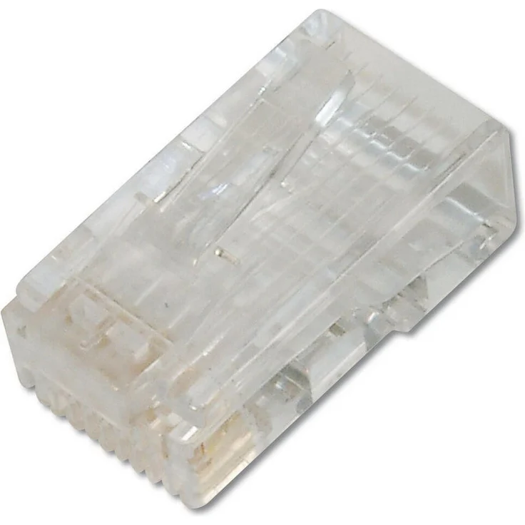 Digitus CAT 6 Modular Stecker für Rundkabel, ungeschirmt, RJ-45 Stecker, transparent