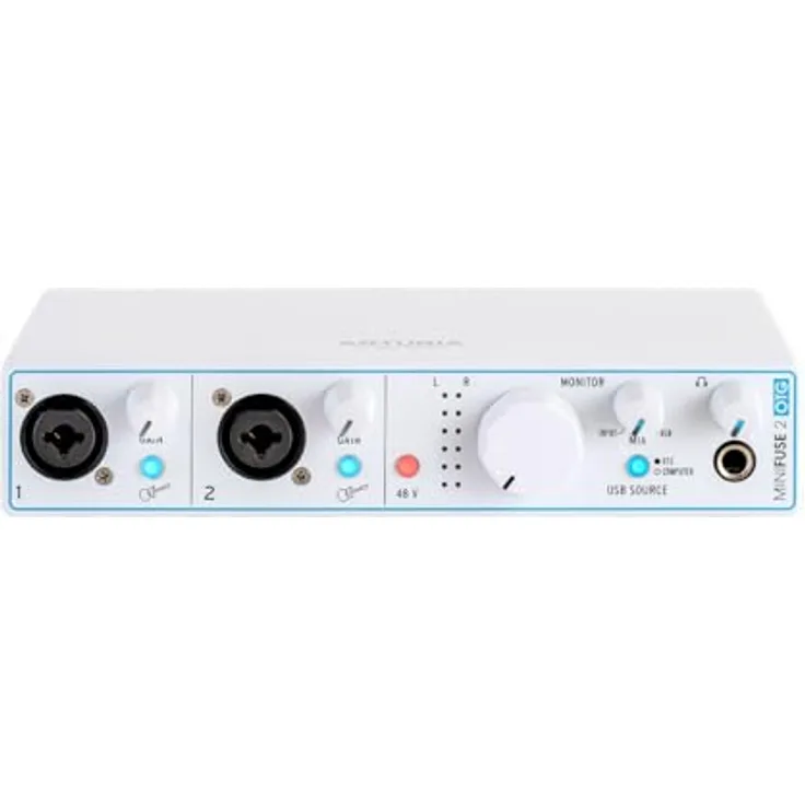Arturia MiniFuse 2 OTG, USB Audio Interface mit hochwertiger Verarbeitung und Pro Audio Funktionen