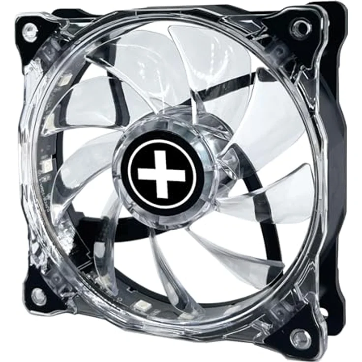 Xilence XPF120G.ARGB.PWM 120mm leiser Gehäuselüfter mit starker ARGB LED und PWM, Hydro Bearing, transparent/schwarz – Bild 4