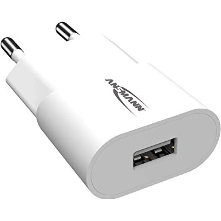 ANSMANN USB Ladegerät 5W 1A, Traveller USB Power Adapter / Netzteil besonders geeignet für Apple iPhone, Samsung Galaxy, Huawei, Xiaomi, Tablet, GoPro, e-Book Reader, etc, único