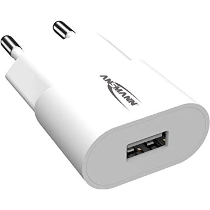 ANSMANN USB Ladegerät 5W 1A, Traveller USB Power Adapter / Netzteil besonders geeignet für Apple iPhone, Samsung Galaxy, Huawei, Xiaomi, Tablet, GoPro, e-Book Reader, etc, único – Bild 1