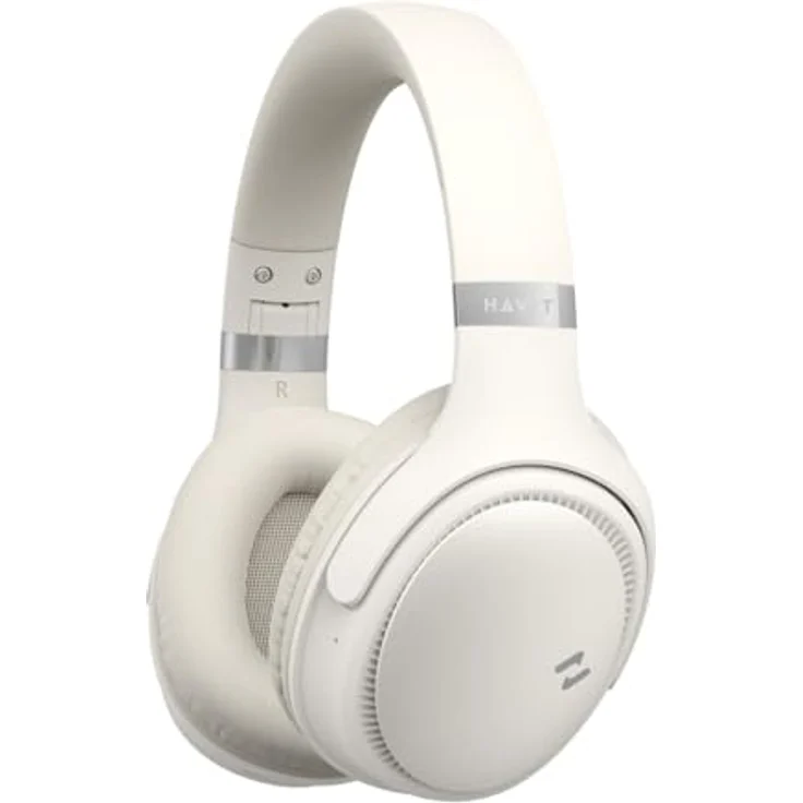 Havit H630BT, Over-Ear Bluetooth Kopfhörer mit 36 Std. Akkulaufzeit, kabellos, Silber – Bild 2