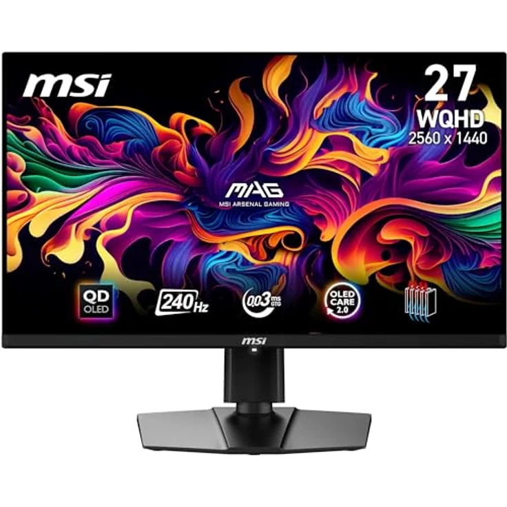 MSI MAG 271QPX QD-OLED E2 Gaming Monitor, 26,5 Zoll WQHD, 240 Hz/0,03 ms, 99% DCI-P3, DisplayHDR True Black 400 – Bild 1