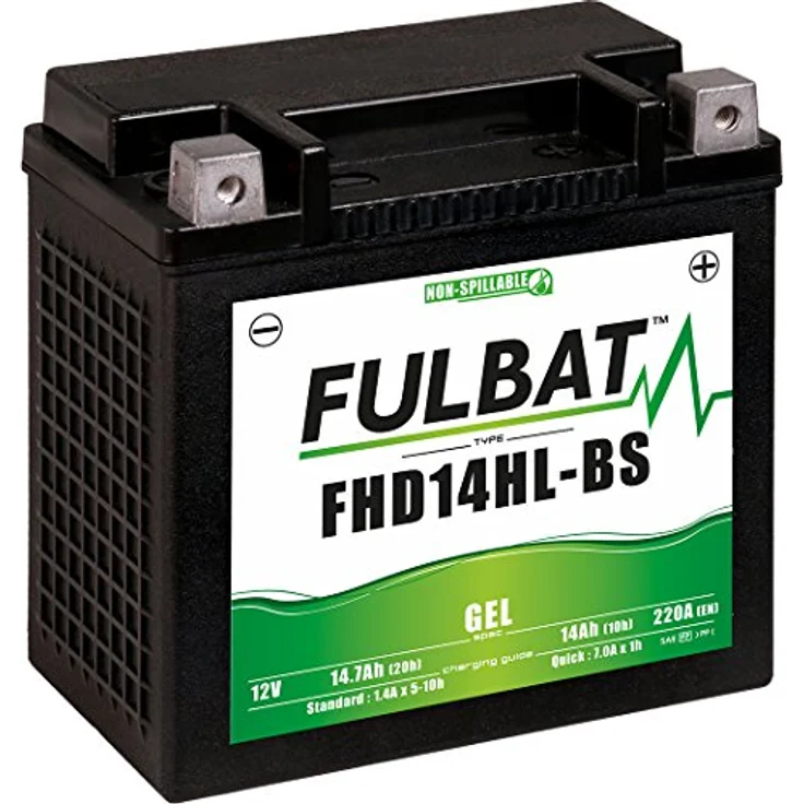 Fulbat FHD14HL-BS Gel, Fahrzeugbatterie mit hoher Kapazität und langlebiger Gel-Technologie – Bild 1