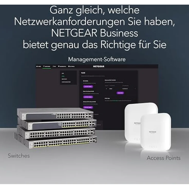 Netgear GS724T, Netzwerk Switch mit 24 Ports, Grau, VLAN-Unterstützung, Store-and-Forward-Technologie, erweiterbare SFP-Ports – Bild 6