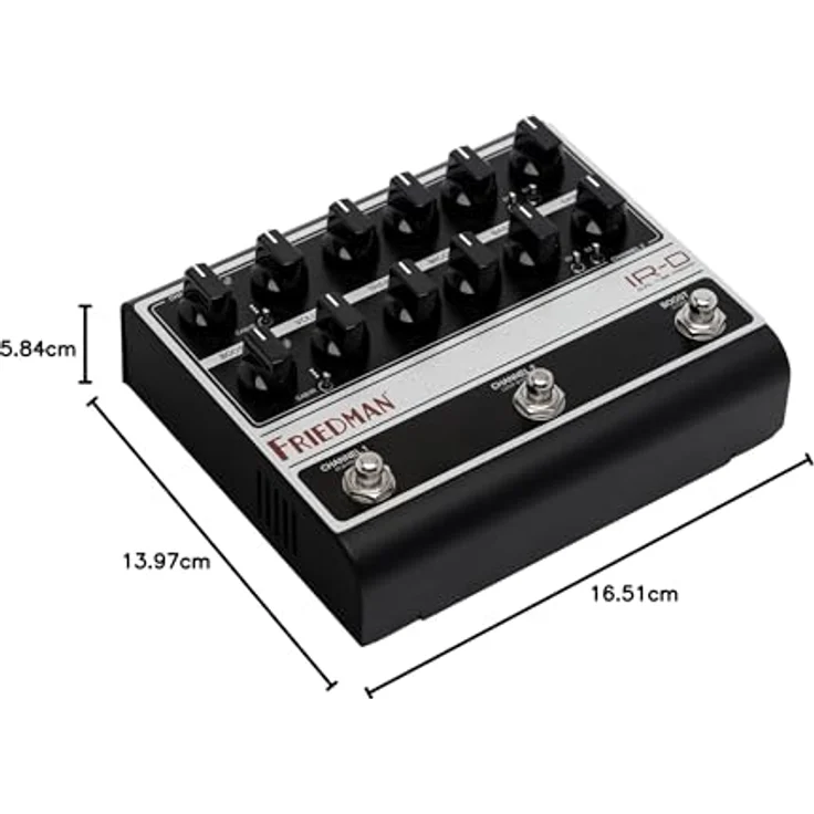 Friedman IR-D Vorverstärker, 100% analoger E-Gitarren Vorverstärker mit 2 Kanälen, MIDI-Steuerung und 13 Impulsantworten – Bild 9