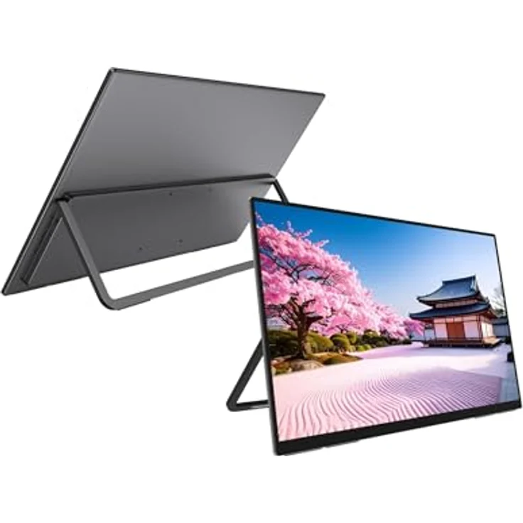 JapanNext Tragbarer Monitor JN-MD-IPS238F-C6, 23,8" IPS Full HD (1920x1080), HDR, USB-C Power Delivery (65W), Integrierte Lautsprecher, G-Sync/FreeSync – Bild 2