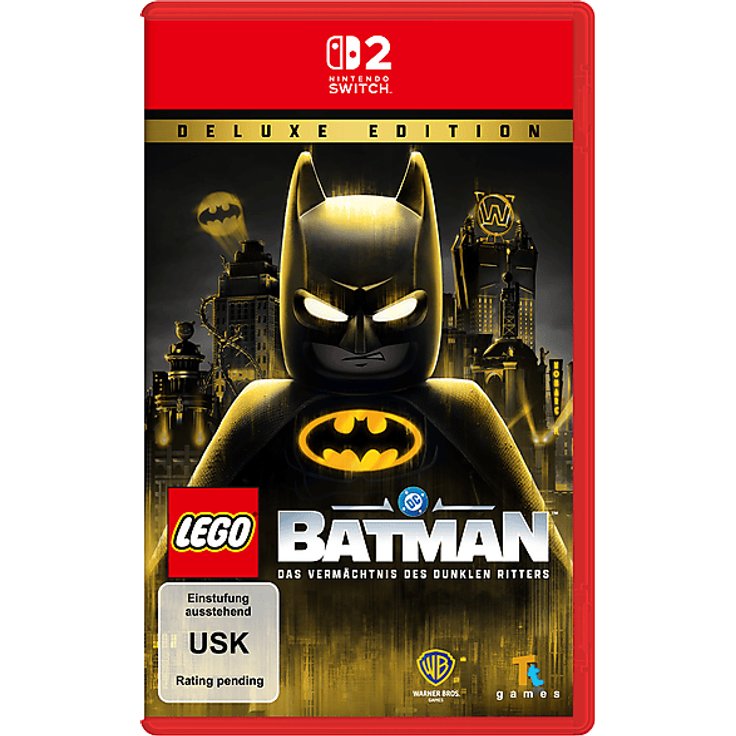 WARREN BROS. ENTERTAINMENT LEGO Batman: Das Vermächtnis des dunklen Ritters Deluxe - Nintendo Switch 2, mit 3 Tagen früherem Zugriff, 30 Gegenständen, 3 thematischen Paketen und neuen Spielinhalten