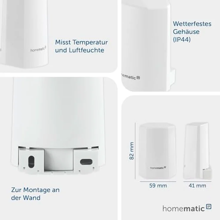 Homematic IP Temperatur- und Luftfeuchtigkeitssensor – außen (HmIP-STHO) – Bild 3