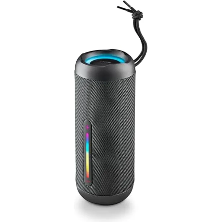 NGS Roller Furia 2 Black - Kabelloser Lautsprecher mit Bluetooth-Kompatibilität, IPX7-Wasserdichtigkeit, 30 W, True Wireless, USB, Batterielaufzeit 9 Stunden, Schwarz