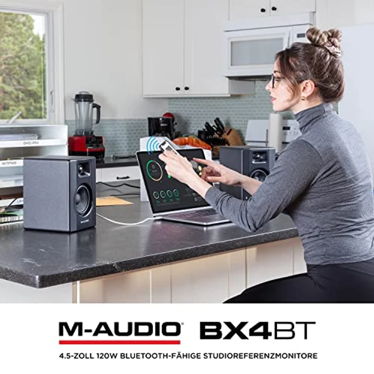 M-AUDIO BX4 BT, 2x Bluetooth-Multimedia-Referenzmonitore mit 120 Watt, schwarz – Bild 11