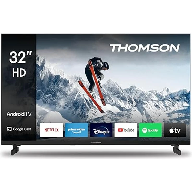 Thomson 32 Zoll (80 cm) HD Fernseher Smart Android TV (WLAN, Triple Tuner DVB-C/S2/T2, Google Assistant, YouTube, Netflix, DAZN, Prime Video, Disney+) – 32HA2S13-2023 – Bild 2
