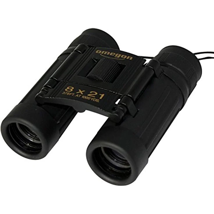 Omegon Fernglas Pocketstar 8x21, ultra-leichtes, gummiarmiertes und wetterresistentes Fernglas für Wanderungen und Reisen – Bild 1