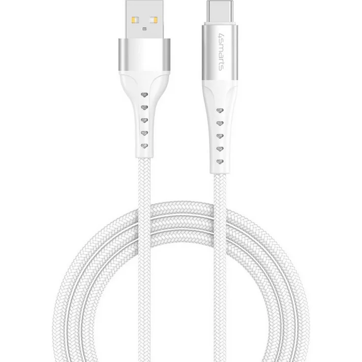 4smarts PrimeCord USB-A auf USB-C Kabel, 1,5m, 18W Quick Charge mit Aluminium-Steckern und geflochtenem Nylon-Gehäuse, schwarz
