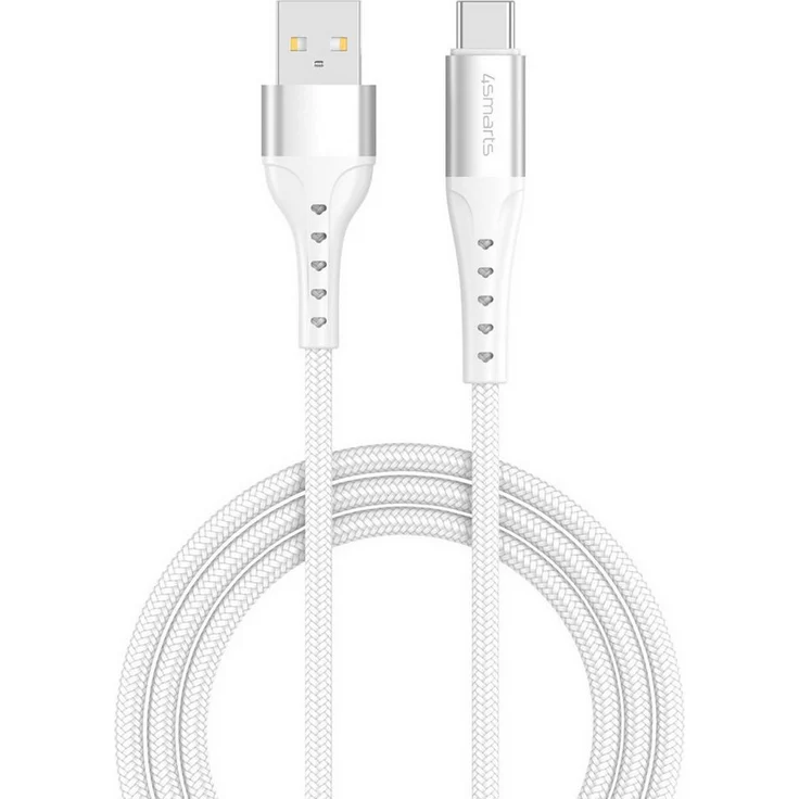 4smarts PrimeCord USB-A auf USB-C Kabel, 1,5m, 18W Quick Charge mit Aluminium-Steckern und geflochtenem Nylon-Gehäuse, schwarz