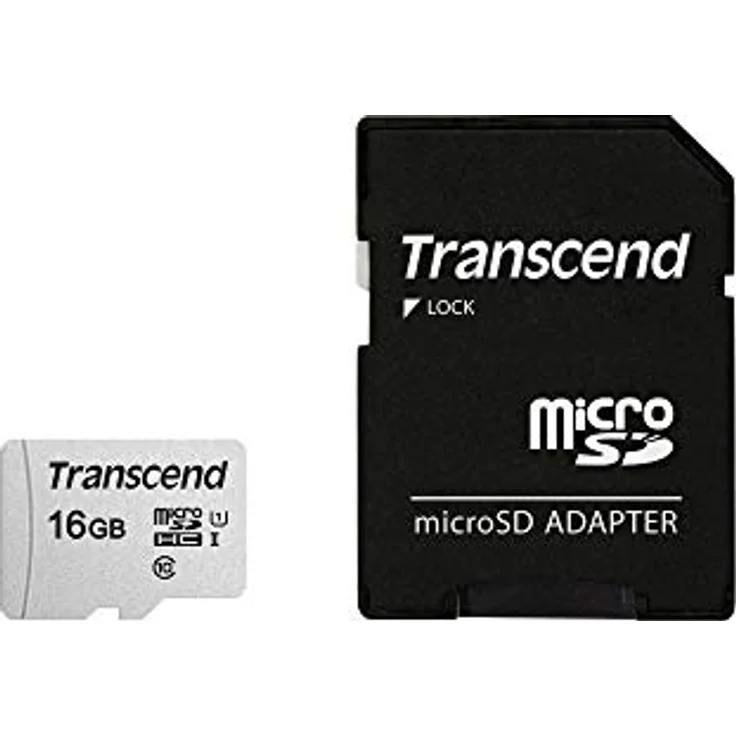 Transcend Highspeed 16GB  micro SDXC-SDHC Speicherkarte (für Smartphones, etc. und Digitalkameras) - Class 10, UHS-I – TS16GUSD300S-AE (mit Adapter) – Bild 3