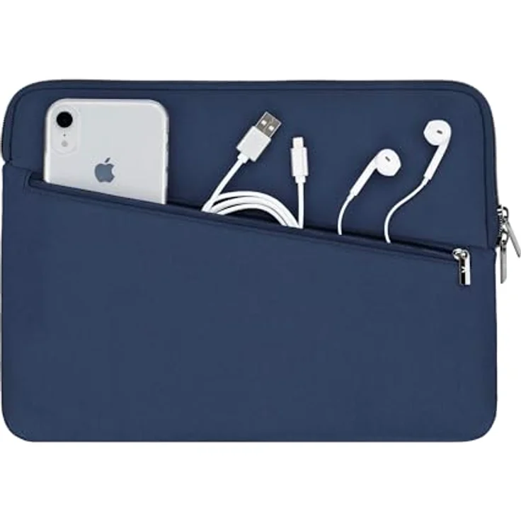 Artwizz Neoprene Sleeve PRO kompatibel mit MacBook Air 15, Schutzhülle mit Zubehör-Fach, Midnight-Blue, 15 Zoll – Bild 1