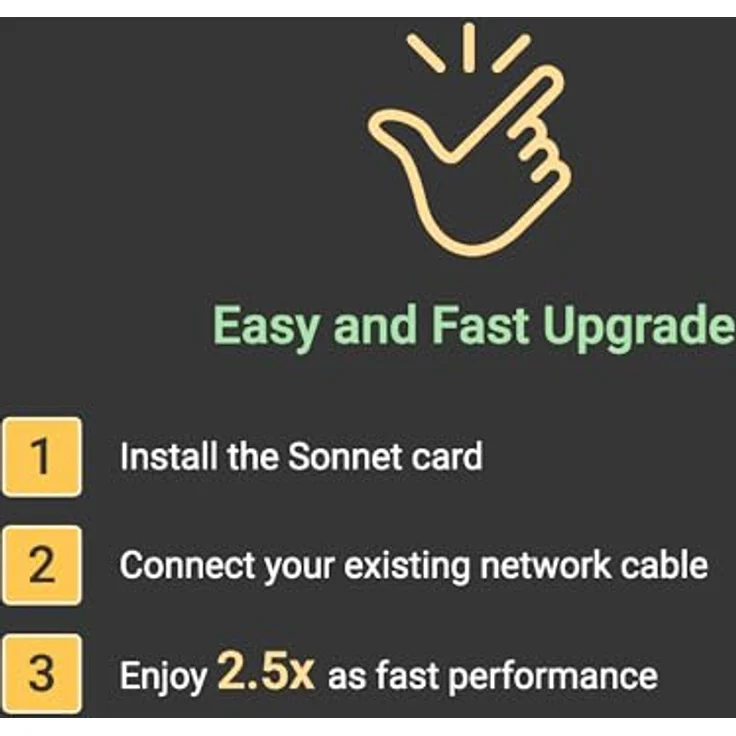 SoNNeT Sonnet Solo2.5G PCIe Netzwerkkarte, 2.5GbE RJ45 Port für schnelle NAS- und Gaming-Verbindungen, kompatibel mit Windows und Linux, PCIe x1 – Bild 3