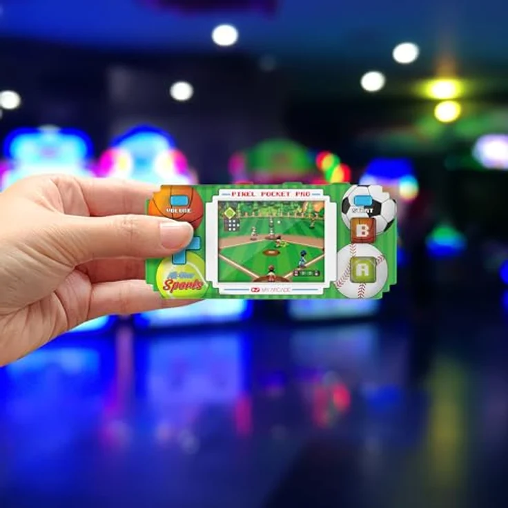 My Arcade Pixel Pocket Pro All-Star Sports, tragbare Spielkonsole, 5,08 cm (2), grün – Bild 2