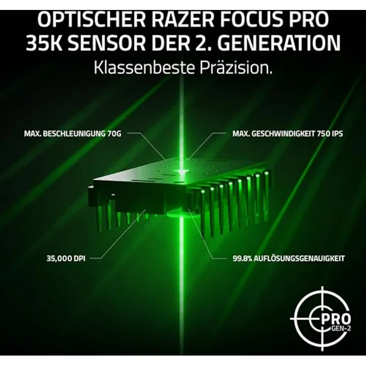Razer Viper V3 Pro SE, ultraleichte kabellose E-Sport-Gaming-Maus mit 54g, Focus Pro 35K Sensor, bis zu 95 Std Akku-Laufzeit, Schwarz – Bild 3