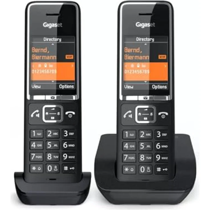 Gigaset COMFORT 550 Duo - Schnurloses Freisprechtelefon mit elegantem Design für Büros, schwarz – Bild 4