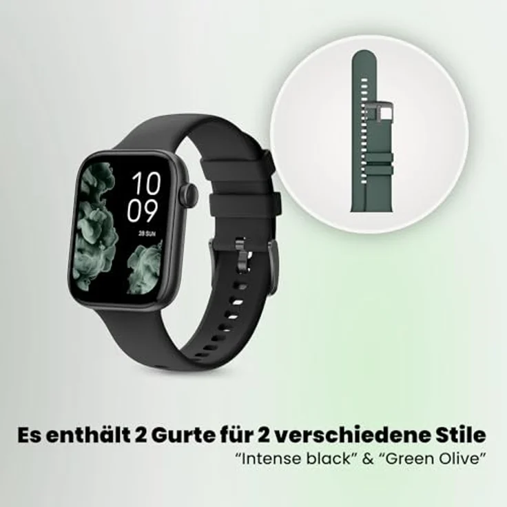 SPC Smartee Duo 2, Smartwatch mit 1,78 Zoll AMOLED-Display, Wasserdichtigkeit bis 3 ATM, Herzfrequenzsensor, Farbe: Grün – Bild 3