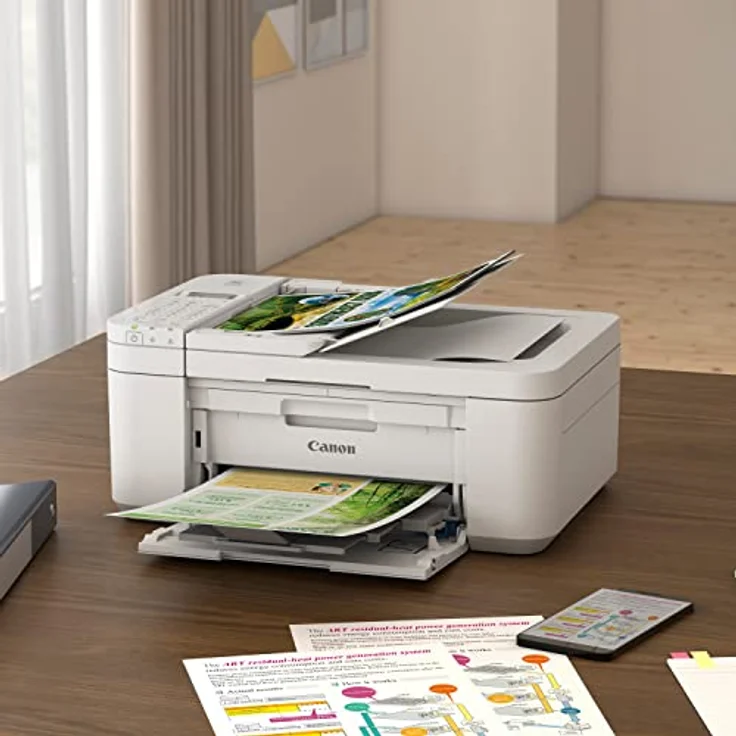 Canon PIXMA TR4751i Multifunktionsdrucker DIN A4 - Farbtintenstrahldrucker weiß (Scanner, Kopierer, kabelloser Drucker, WLAN, LCD, Apple AirPrint, Mopria) kompatibel mit Drucker ABO PIXMA Print Plan – Bild 4