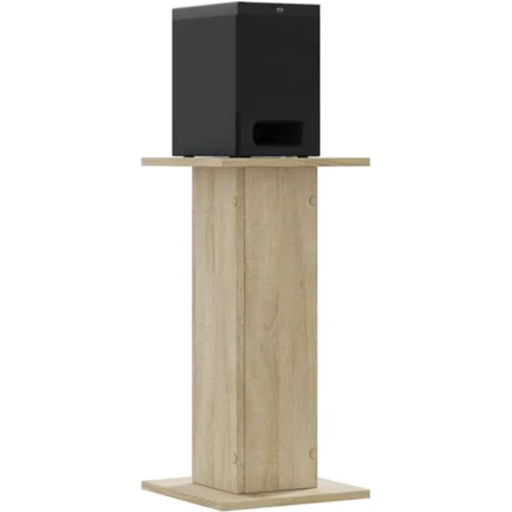 vidaXL Lautsprecherständer 2 STK., Hoher Boxenständer aus Sonoma-Eiche, mit stabiler Oberfläche und hohlem Design für verbessertes Audio-Hörerlebnis – Bild 4