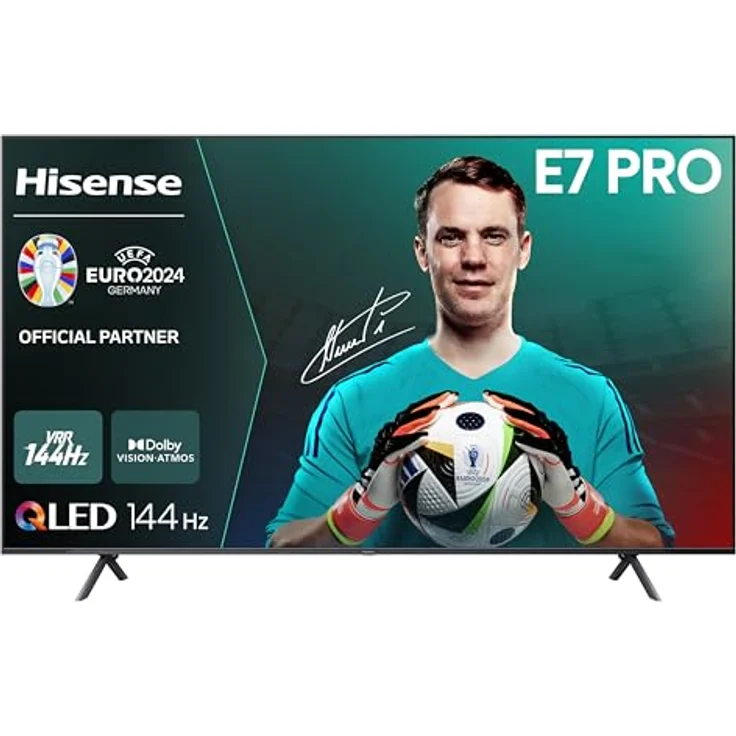 Hisense 85E7NQ Pro 85 Zoll 4K UHD QLED Smart TV, Dolby Vision IQ Atmos, Game Mode PRO, Alexa Built-In, Dunkelgrau [2024] – Bild 1