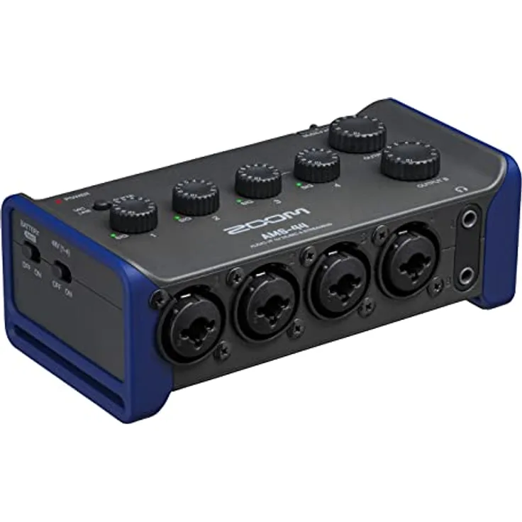 Zoom AMS-44 USB-C Audio Interface, 4-IN/4-OUT mit hochwertigen Vorverstärkern, Loopback-Funktion & Direktmonitoring, ideal für Musikproduktion und Livestreaming