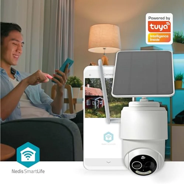 Nedis SmartLife Außenkamera 4G Full HD 1080p Pan tilt IP65 Cloud Storage (optional) / micro-SD, Netzwerkkamera, Weiss – Bild 6