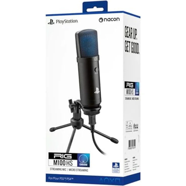 Nacon Gaming RIG M100 HS, Streaming-Mikrofon mit Nieren-Richtcharakteristik für klare Sprachaufnahmen – Bild 1