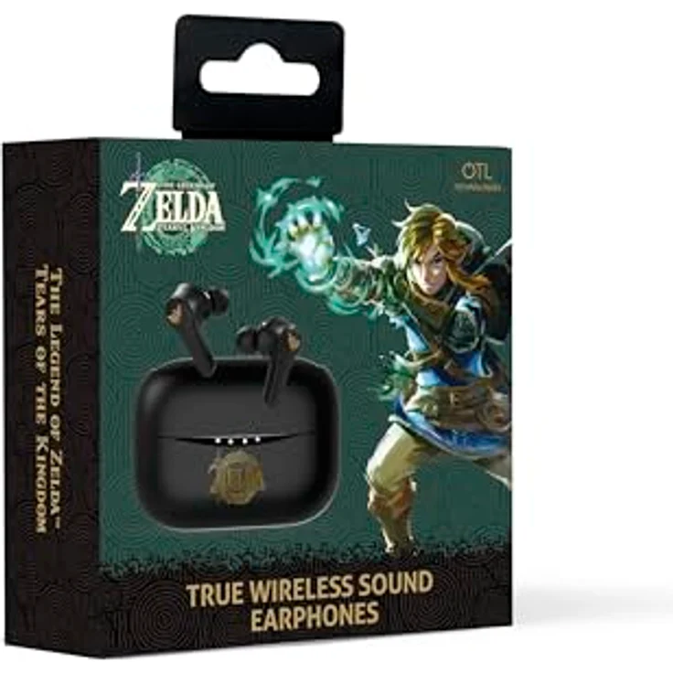 OTL TWS the Legend of Zelda: Tears of the Kingdom, Bluetooth Kopfhörer mit 6 Stunden Spielzeit, Schwarz – Bild 6